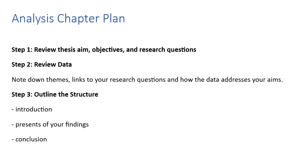 phd analysis chapter plan PhD analysis chapter plan